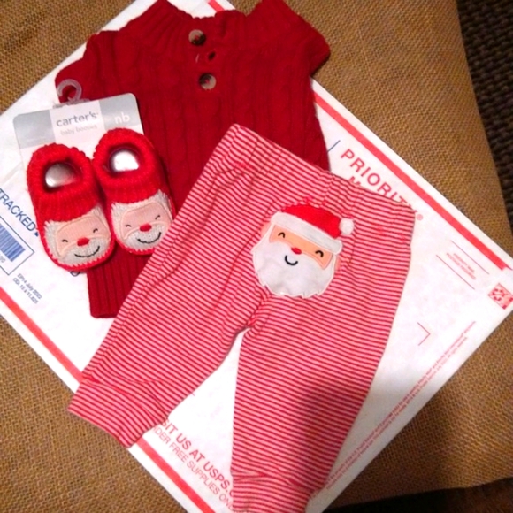 Cat & Jack NB Christmas 3pc Set - Picture 6 of 8